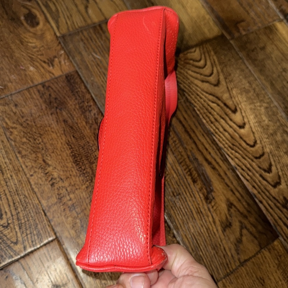 VTG Kate Spade Red Leather Turn Lock Mini Shoulder Bag - Picture 3 of 6